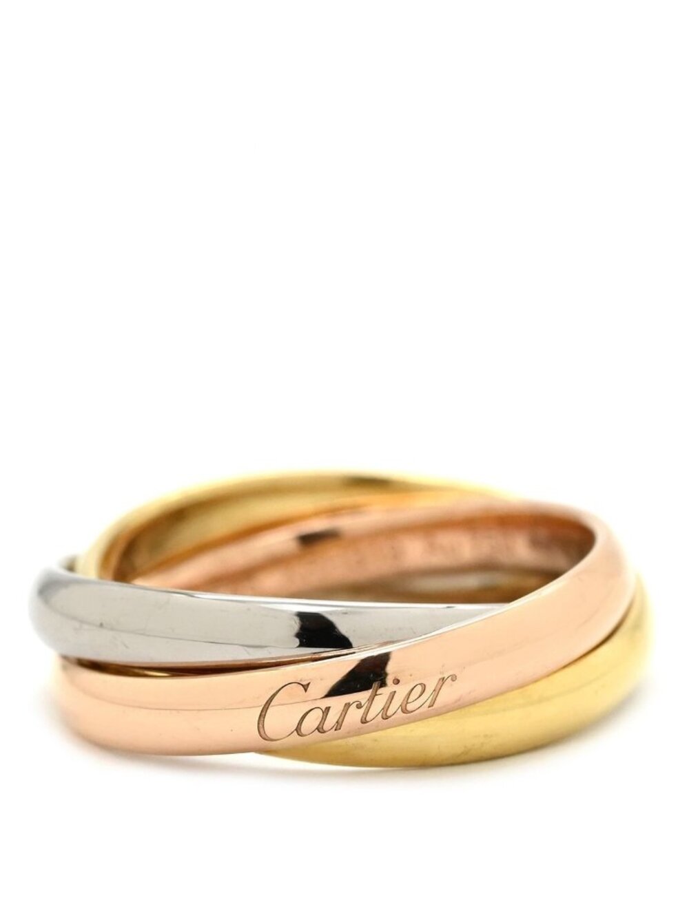 Cartier Ring Trinity Small Model White Gold Yellow Pink 45 18k